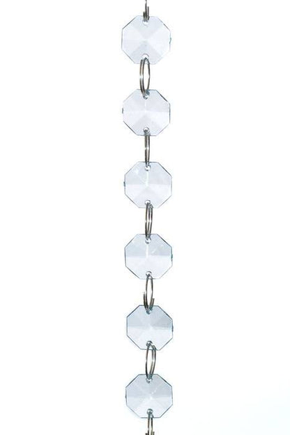 72" Acrylic Octagon Bead Garland Light Blue 