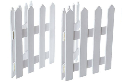 19.75" X 11.75" Wood Folding Fence White Pkg/2