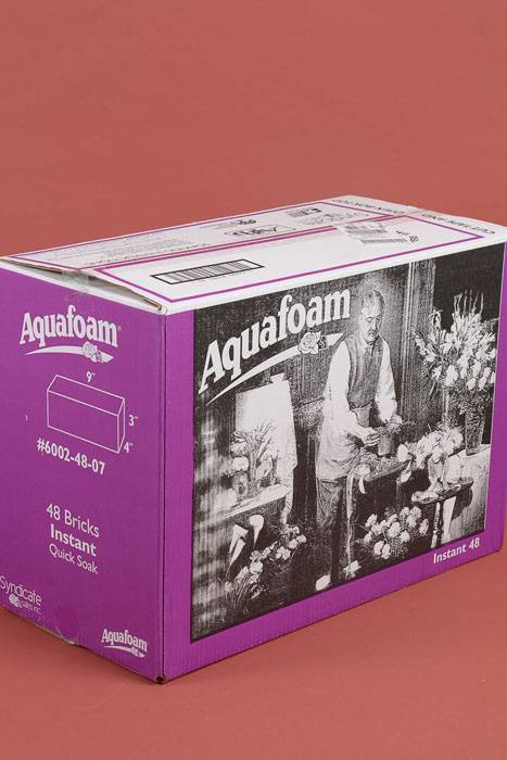 3" X 4" X 9" Aquafoam Instant Floral Foam Brick Green Cs/48