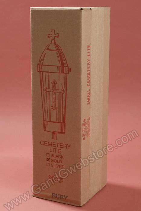 17" Plastic Cemetery Light Red/gold