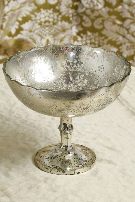 8" X 6.75" Round Desiray Compote Silver