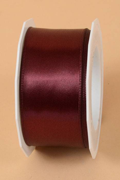 1.5" X 10yds Wired Satin Ribbon Burgundy