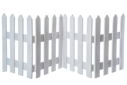 19.75" X 11.75" Wood Folding Fence White Pkg/2
