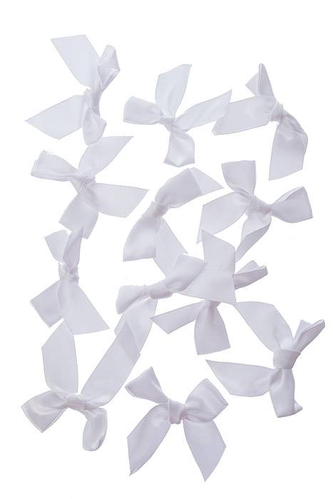 2" Ribbon Bow White Pkg/12
