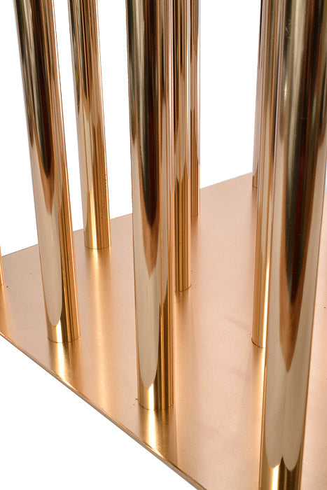 Metal Candle Holder With Glass Gold 16/Lite