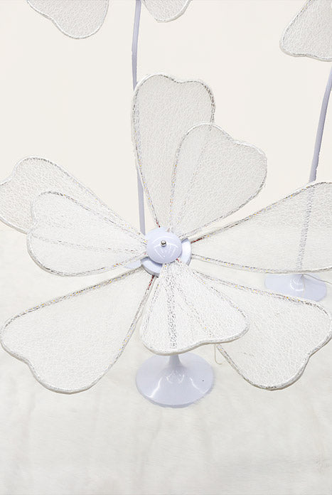Lamp Flower Stand White Set/4
