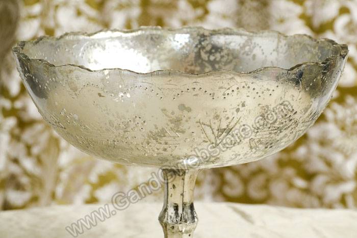 8" X 6.75" Round Desiray Compote Silver