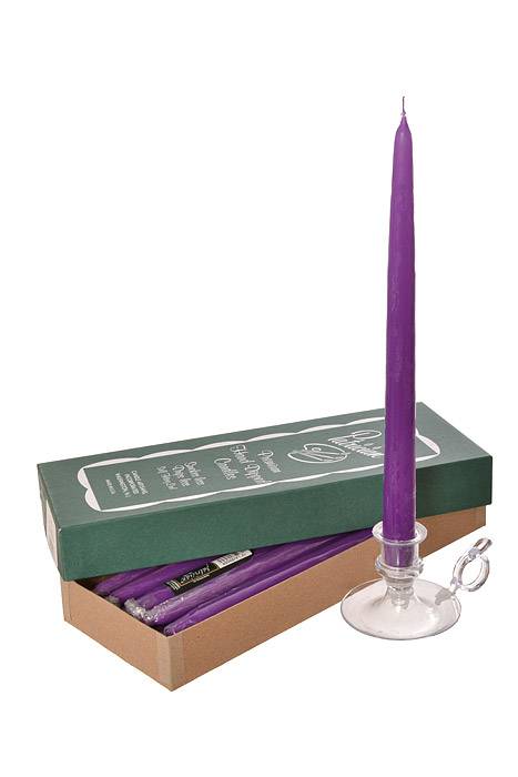 12" Patrician Taper Lavender Box/12