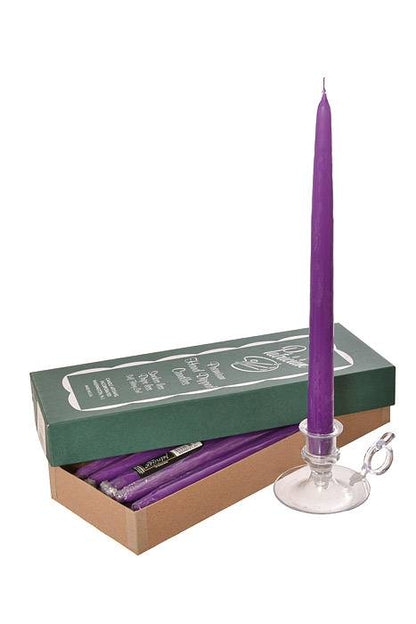 12" Patrician Taper Lavender Box/12