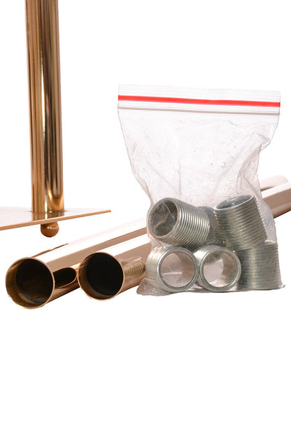 Metal Candle Holder With Glass Gold 16/Lite