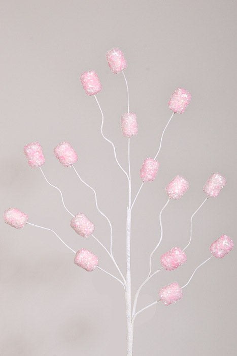 28.5" Glitter Marshmallow Spray Pink