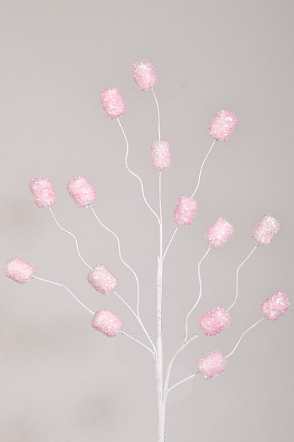 28.5" Glitter Marshmallow Spray Pink