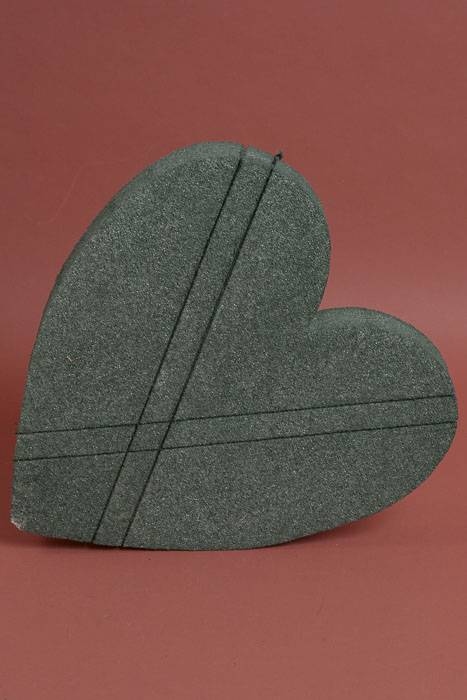 20" Reinforced Styrofoam Solid Heart Green