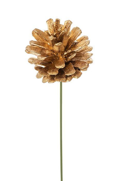 2.5" Gold Pine Cone Pick