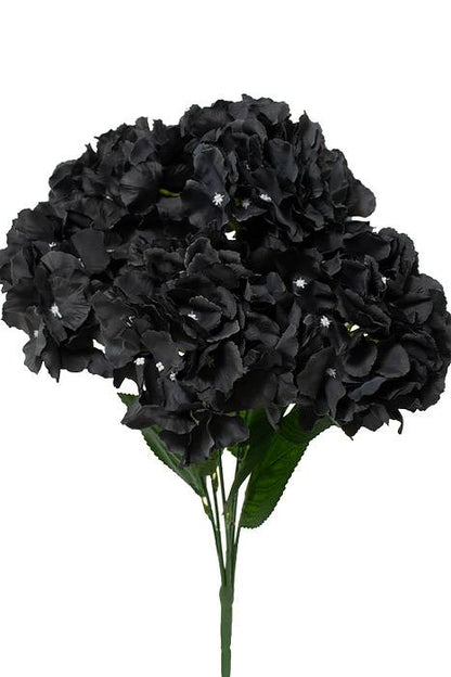 21.5" Silk Hydrangea Bush Black