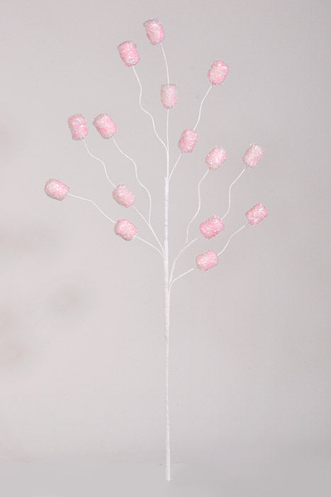 28.5" Glitter Marshmallow Spray Pink