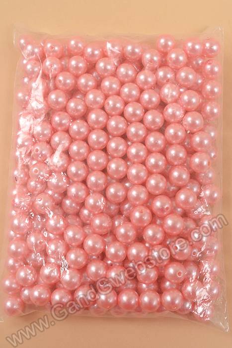 14mm Abs Pearl Beads Peach Pkg(500g)