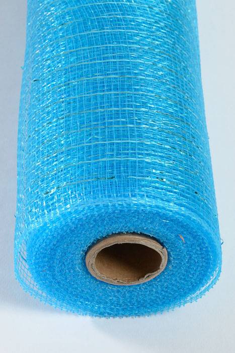 21" X 10yds Decorating Mesh Metallic Turquoise