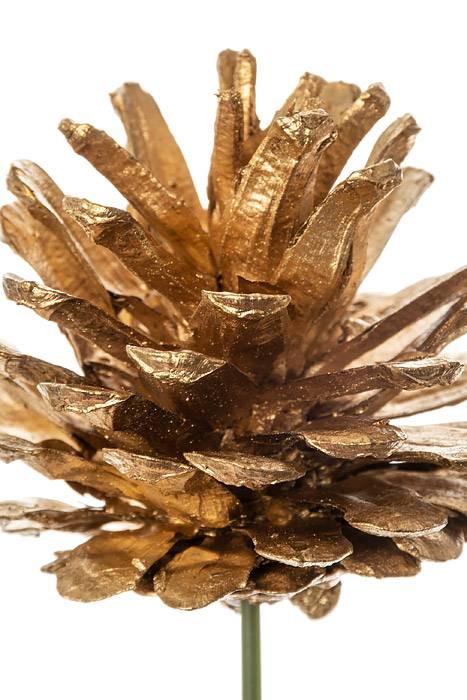 2.5" Gold Pine Cone Pick