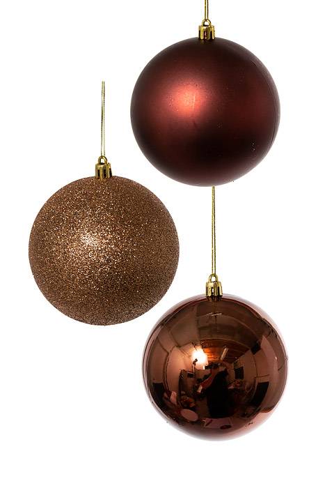 100mm Shiny/matt/glt Plastic Ball Burgundy