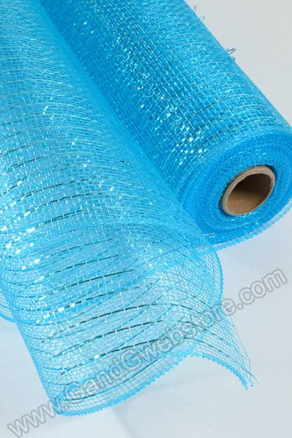21" X 10yds Decorating Mesh Metallic Turquoise