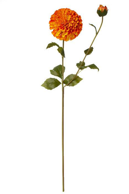31" Silk Dahlia Spray Orange/yellow
