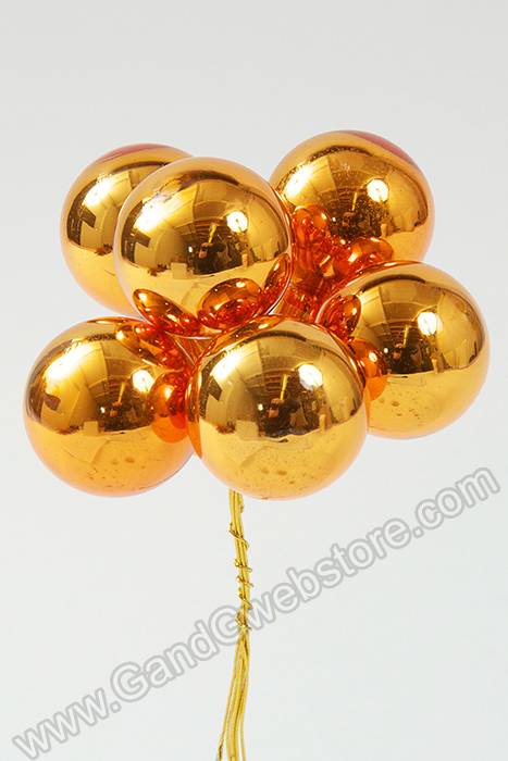 35mm Gloss Glass Ball Ornament Copper Pkg/72