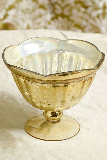 5" X 6" Glass Carraway Stand Gold