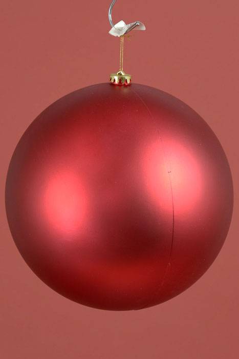 250mm Matt Plastic Ball Red