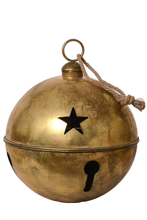 20" Jingle Bell Ornament Champagne/Gold