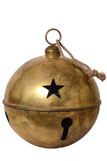 20" Jingle Bell Ornament Champagne/Gold