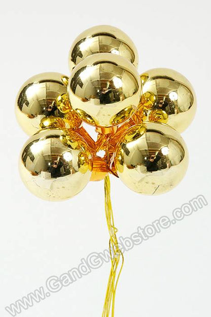 35mm Gloss Glass Ball Ornament Gold Pkg/72