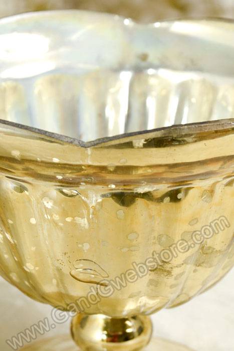 5" X 6" Glass Carraway Stand Gold