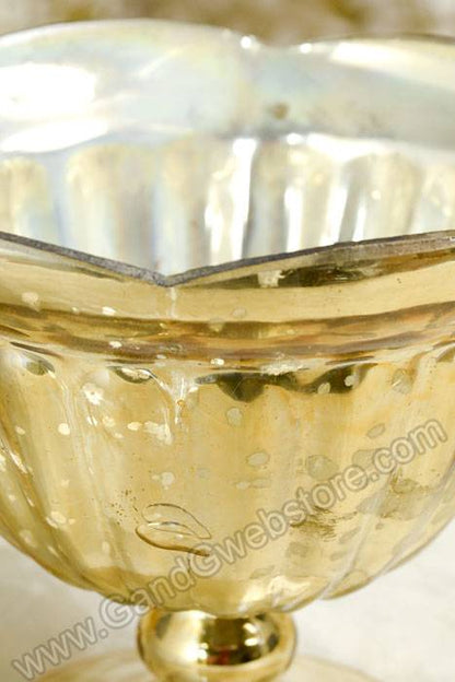 5" X 6" Glass Carraway Stand Gold