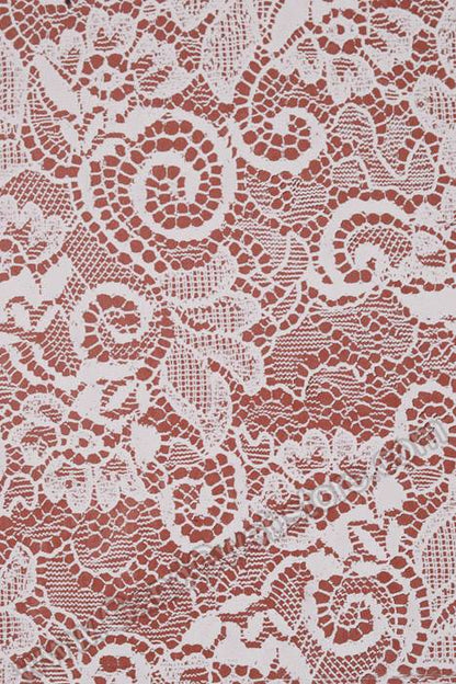 20" X 100ft Victorian Lace Printed Cellophane Roll White