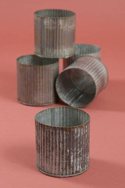 3" X 3" Norah Vase Zinc Rusted Gray