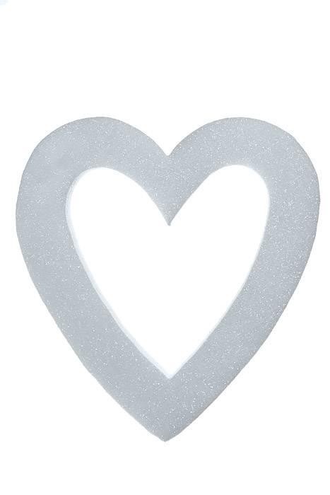 18&quot; Styrofoam Open Heart White