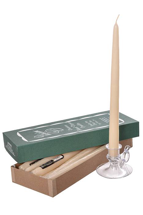 12" Patrician Taper Ivory Box/12