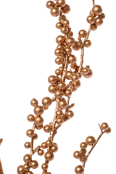 30" Metallic Mini Berry Spray Gold