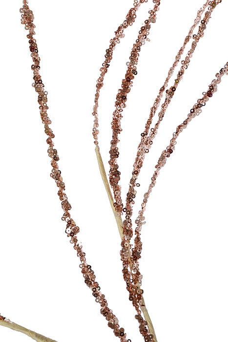 34" Sequin Willow Spray Champagne