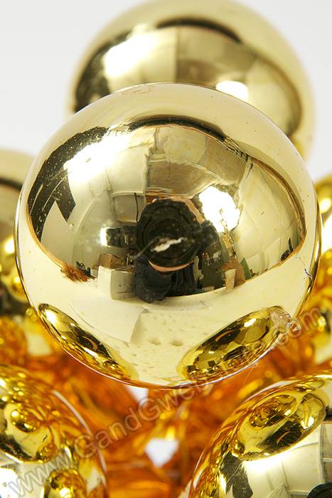 35mm Gloss Glass Ball Ornament Gold Pkg/72