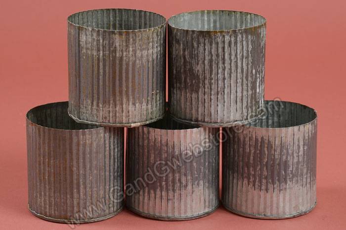 3" X 3" Norah Vase Zinc Rusted Gray