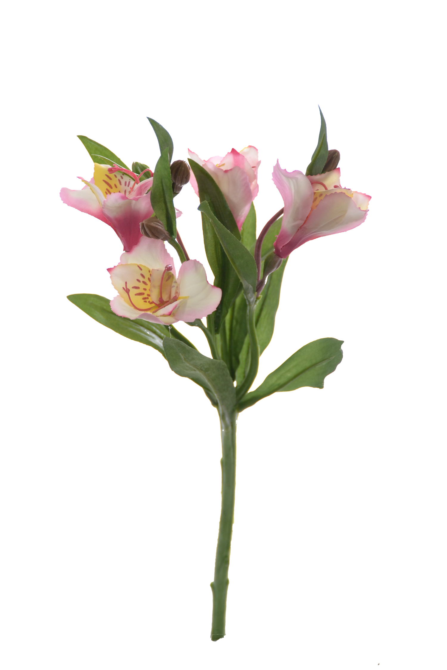 14" Silk Alstromeria Spray Lavender/cream