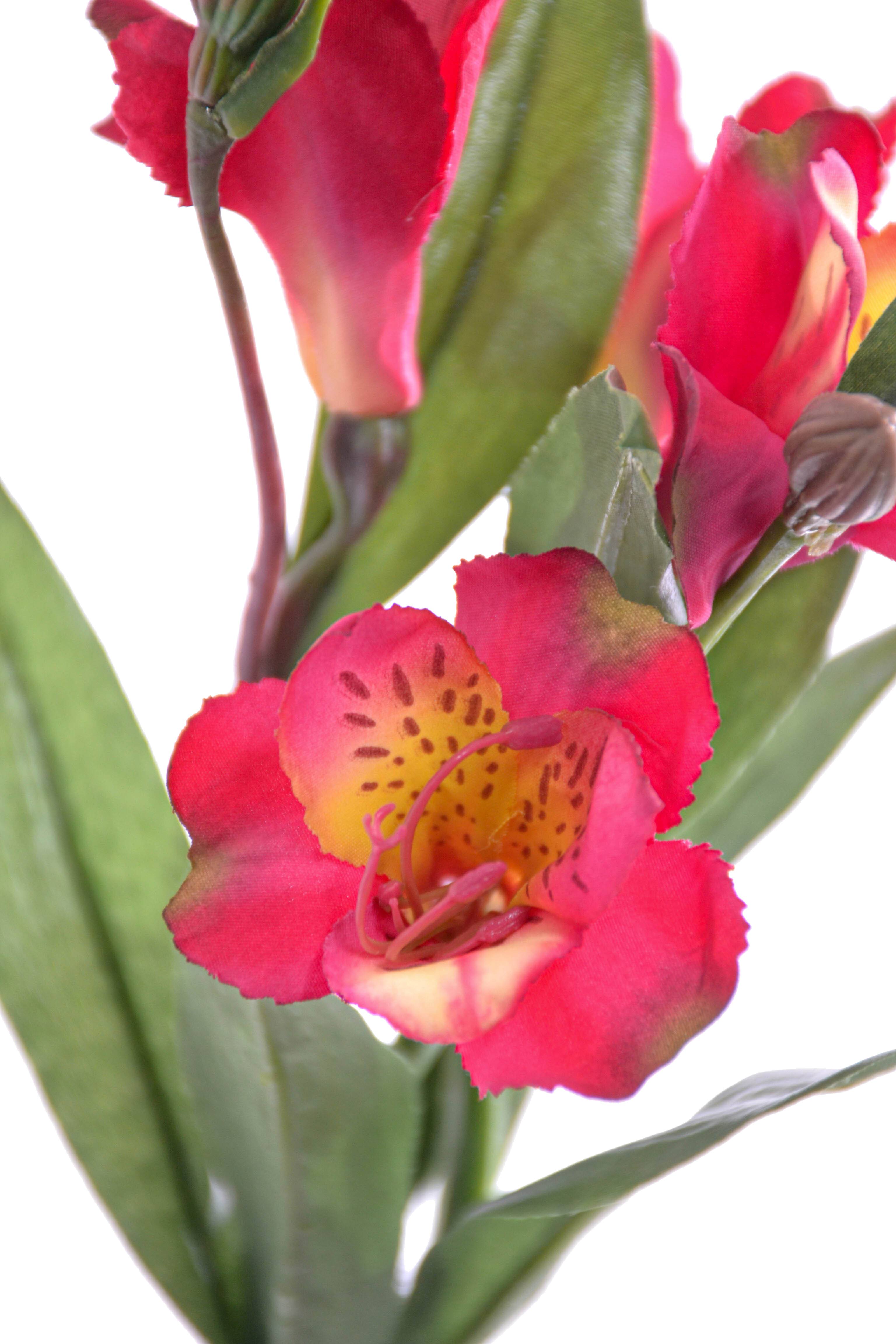 14" Silk Alstromeria Spray Beauty Yellow