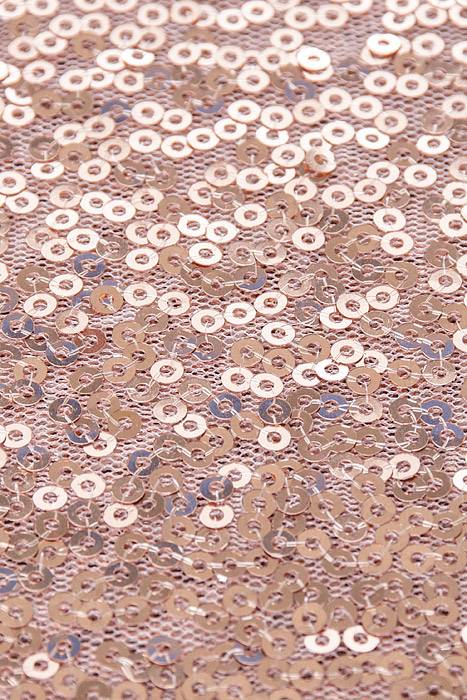 60" X 102" Rectangle Sequin Table Cover Blush