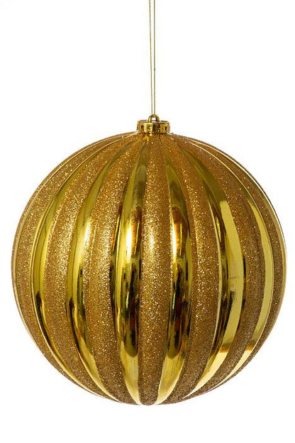 200mm Shiny Pumpkin Ball W/glitter Gold