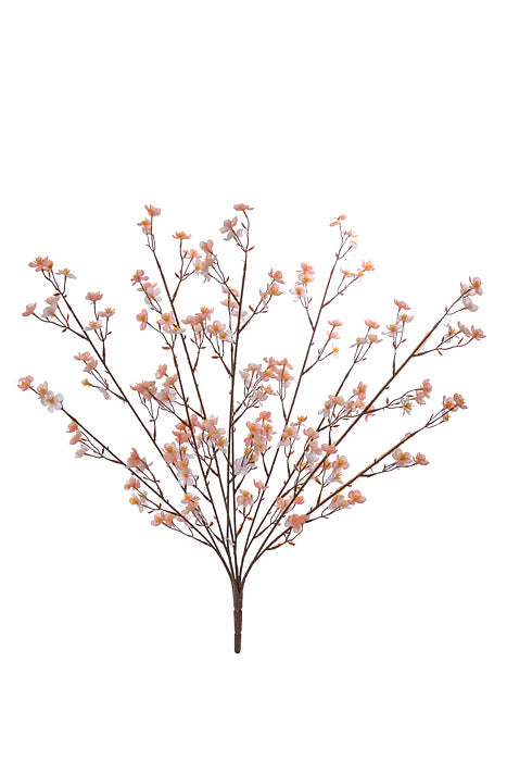 25" Silk Blossom Bush Peach