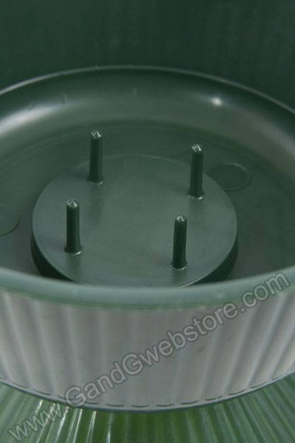 6" X 4.25" Plastic Pedestal Bowl Green Pkg/12
