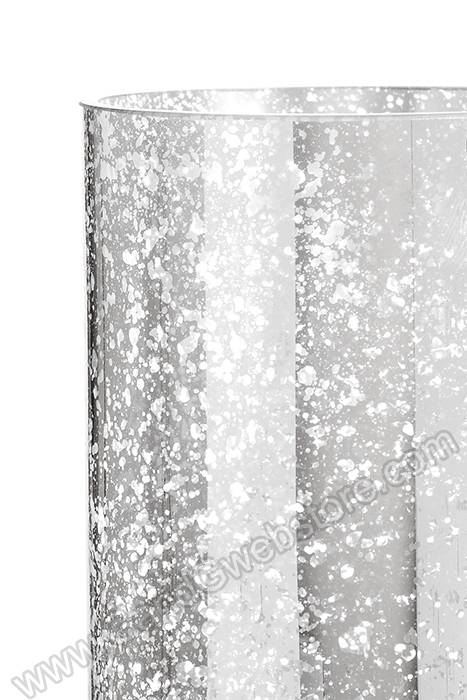 4&quot; X 10&quot; Mercury Glass Cylinder Vase Silver