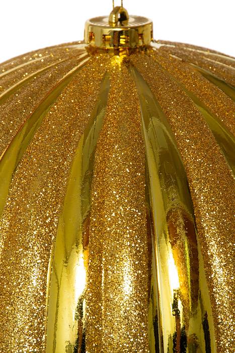 200mm Shiny Pumpkin Ball W/glitter Gold